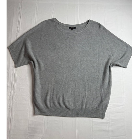 Quince Sweaters - Quince Lightweight Cotton Cashmere Link-Stitch Dolman Heather Gray Women's M